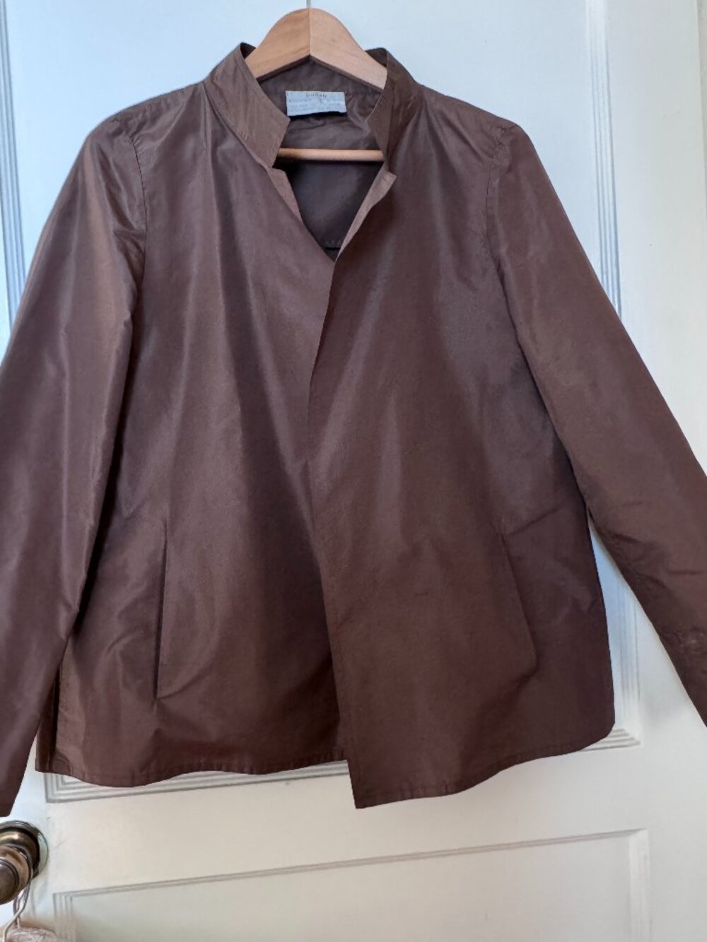 Vintage Silk Designer Jacket by Dusan - Made in Italy- Chocoate Brown